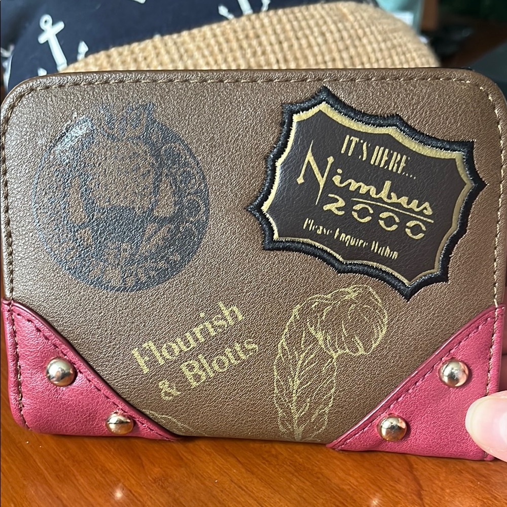 Authentic Unisex Harry Potter 9 3/4 Studded Wallet with Embossed Designs